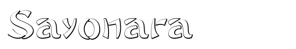 Sayonara font preview